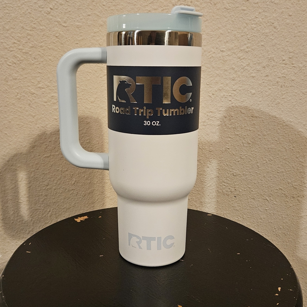 RTIC White Road Trip Tumbler 30 oz